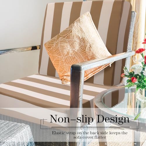 Gray 8Pcs Outdoor Stretch Sofa Cushion Covers B71440