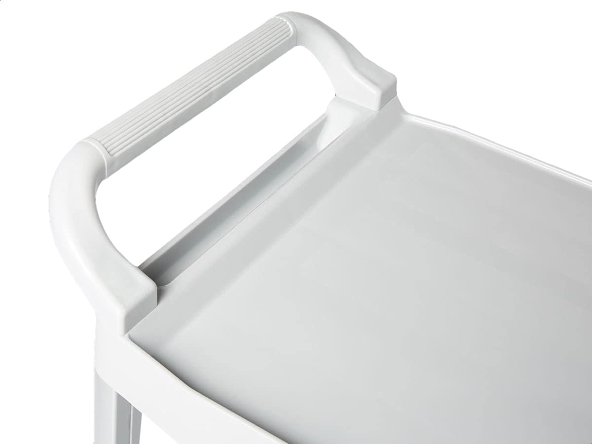 3 Shelves Utility Cart with 400 lbs Loading Capacity, Grey O455