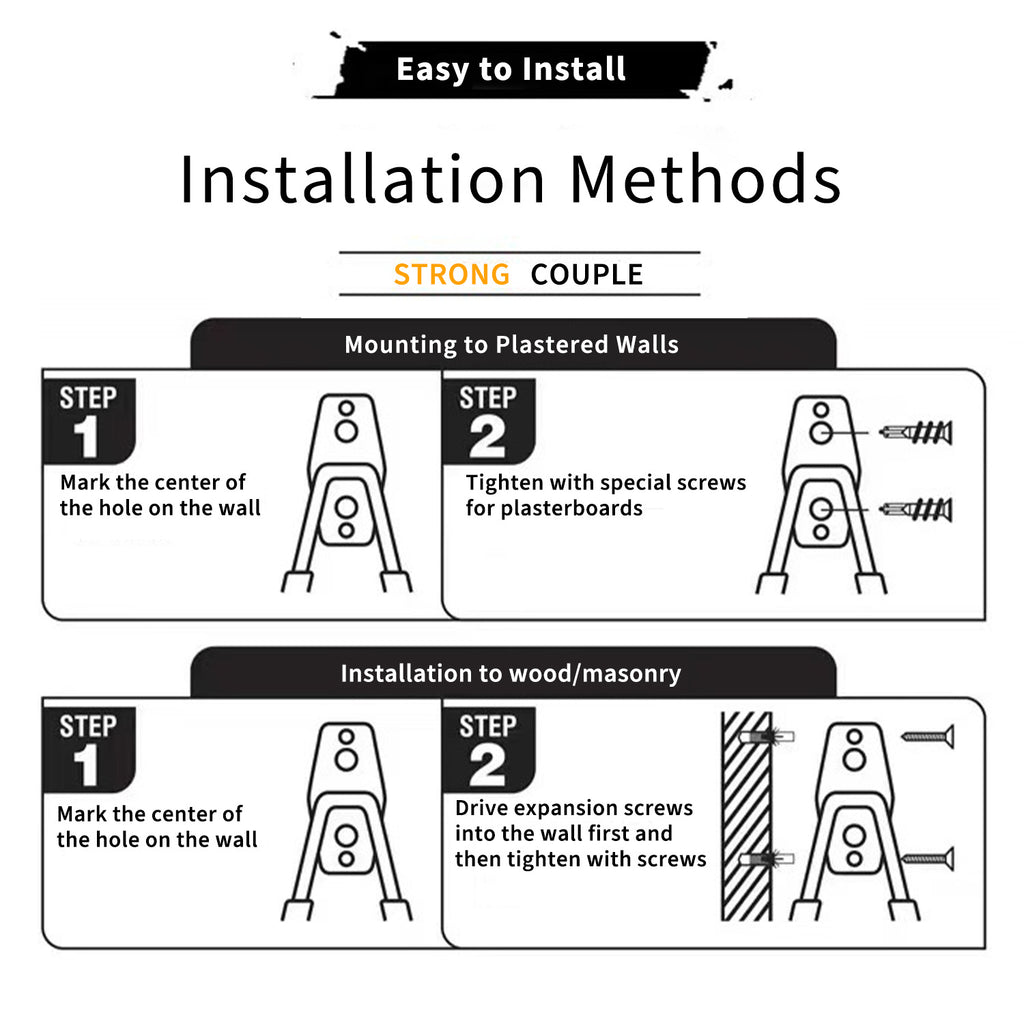 12 Packs Heavy Duty Steel Garage Storage Hooks with Tool Hangers J44051