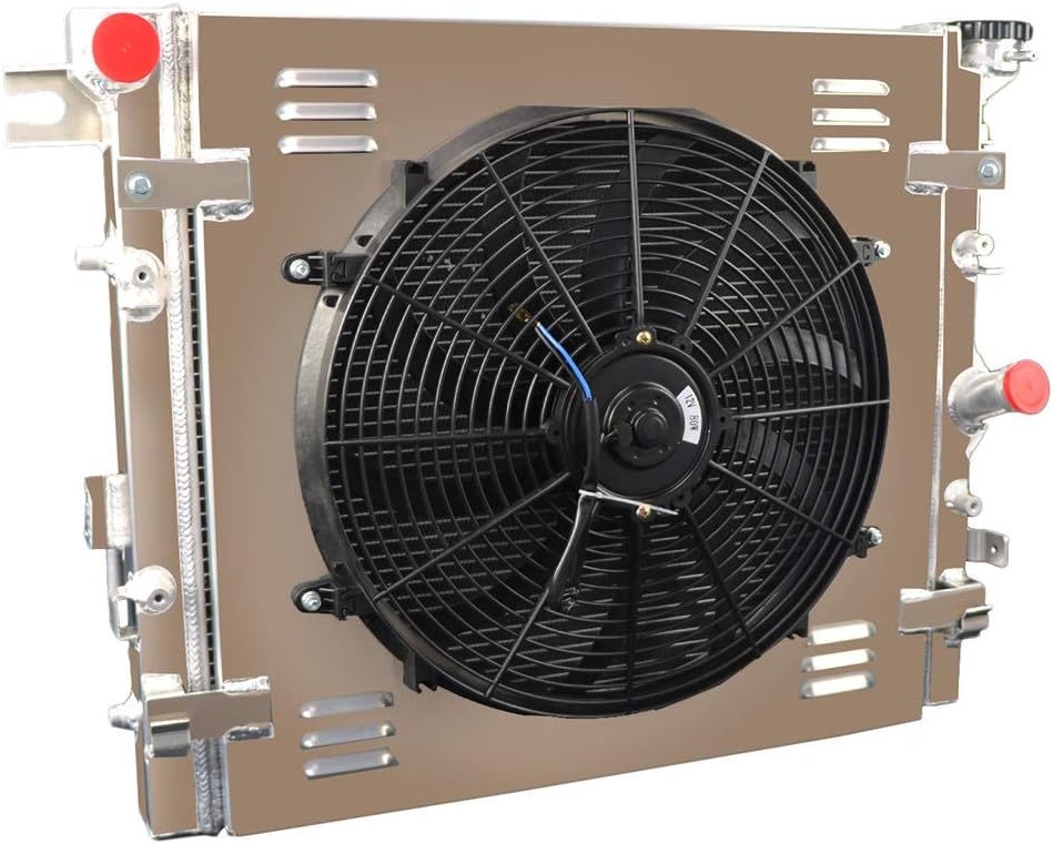 3 Row Aluminum Radiator with Shroud Fan and Relay U92405