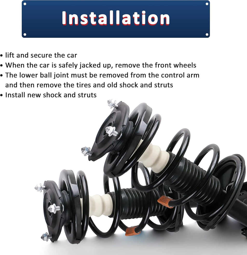 Rear Pair Complete Strut Assembly for 1992-1996 Toyota Camry E8801