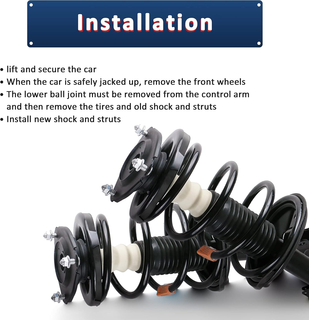 Rear Pair Complete Strut Assembly for 1992-1996 Toyota Camry E8801