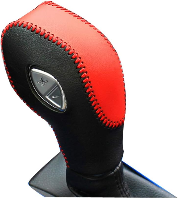 Black Leather Gear Shift Knob Cover Pack of 2 T7811