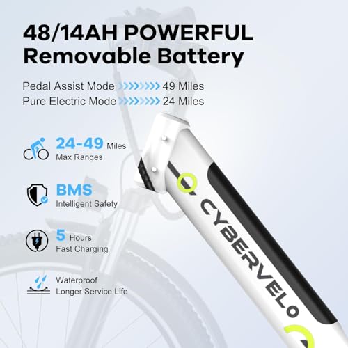 26" Electric Bike with 7-Speed and Removable Battery M214449