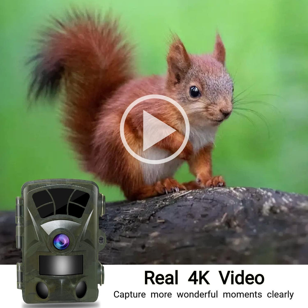 4K 32MP Trail Camera with Night Vision 65ft 110° Wide Angle O5783