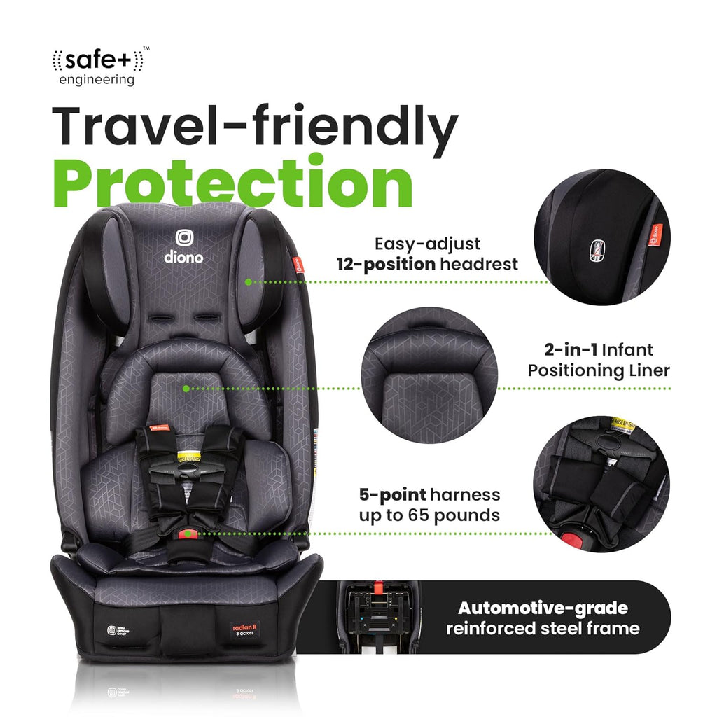 Gray Stone All-in-One Convertible Car Seat D3487
