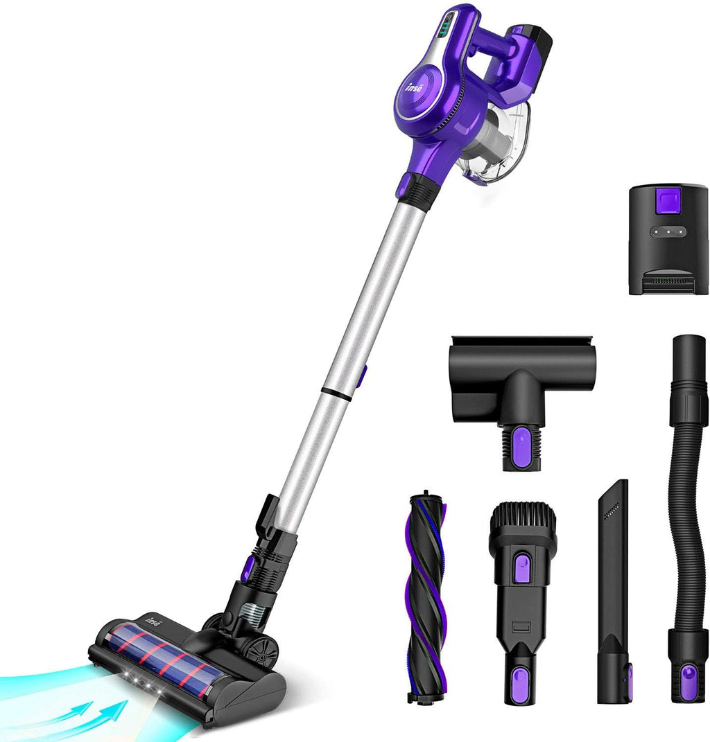 Cordless Stick Vacuum, 23Kpa 250W, 45min Runtime, 10-in-1 Lightweight, Violet E327775