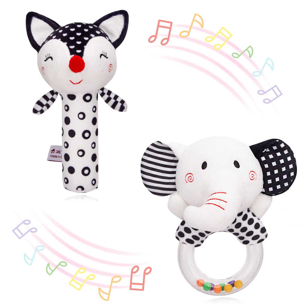 Baby Soft Rattles Teether Plush Rings for Infants 0 3 6 Months O544814
