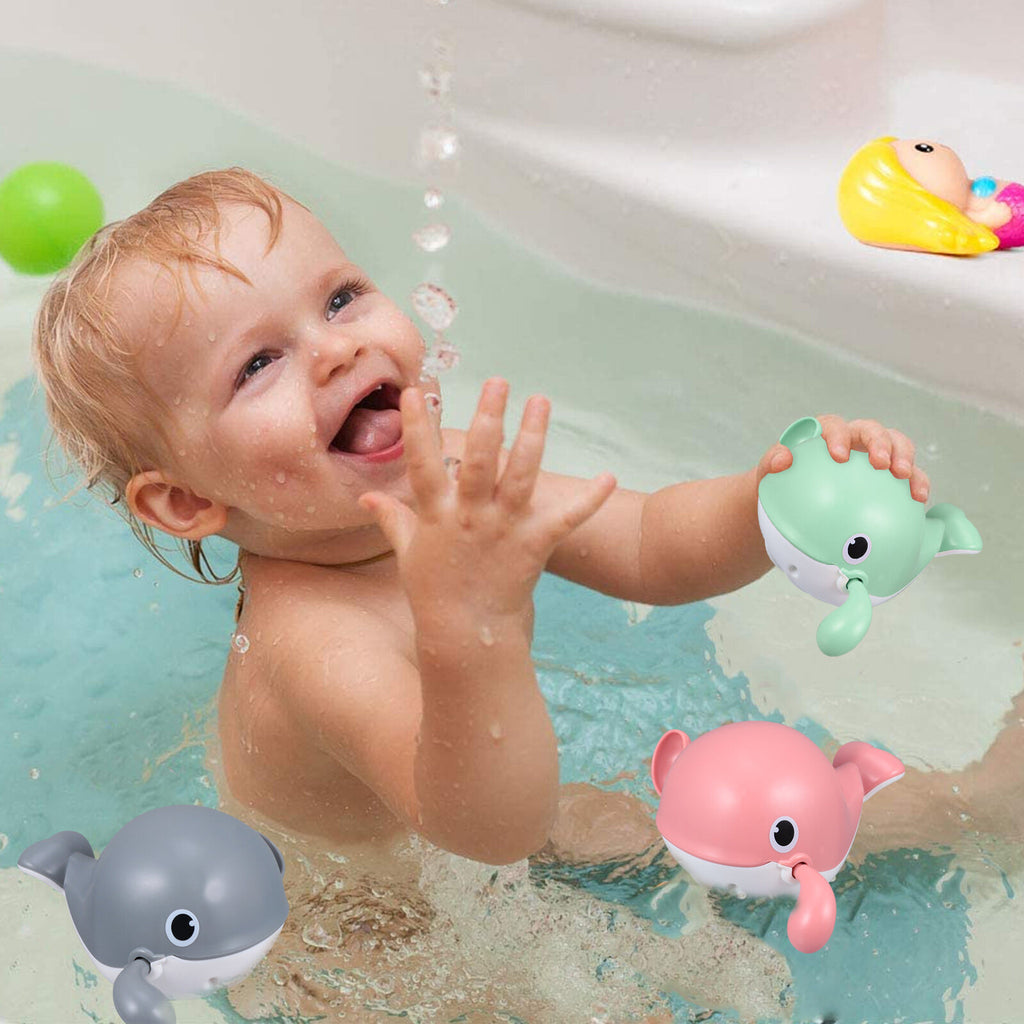 3pcs Baby Bath Toys Whale Cartoon Water Bathtub Toys G932585