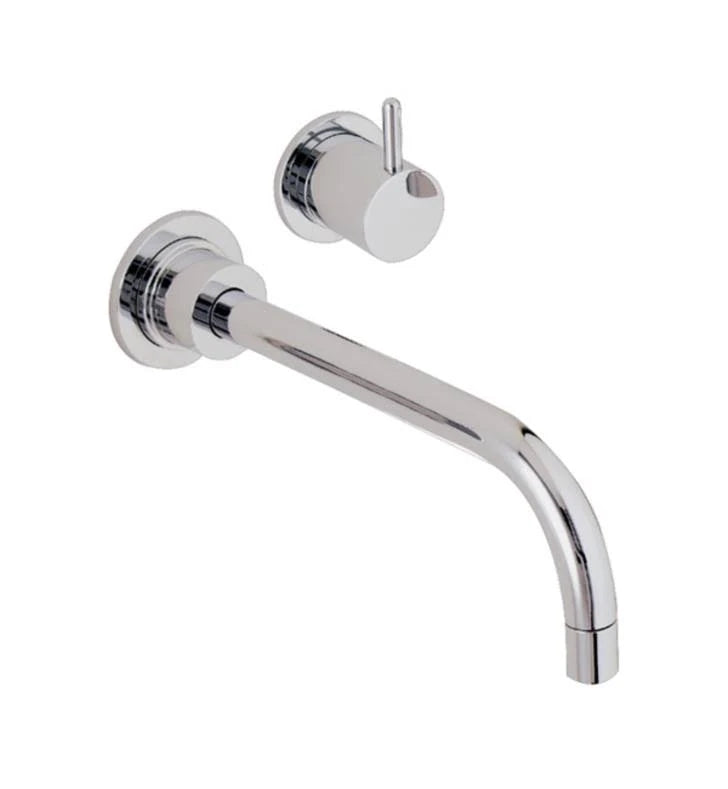 Single Handle Vessel Lavatory Wall Faucet - Antique Brass Flat U297763