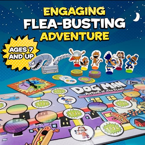 Dog Man Attack of The FLEAS Cooperative Board Game P798982