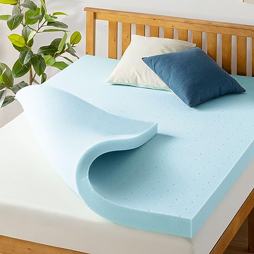 3 Inch Ventilated Memory Foam Mattress Topper, Cooling Gel Infusion, Queen W213410