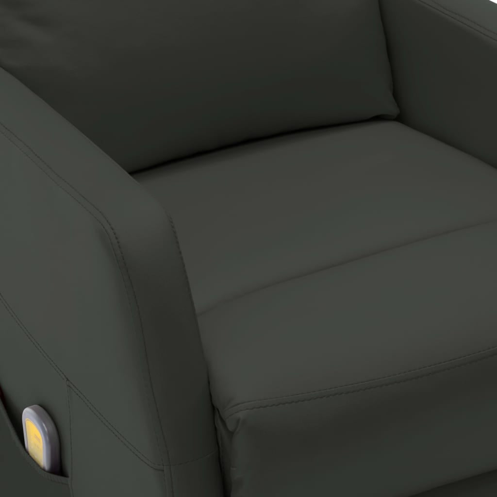 Faux Leather Massage Reclining Chair with Adjustable Footrest and Side Pocket V8946