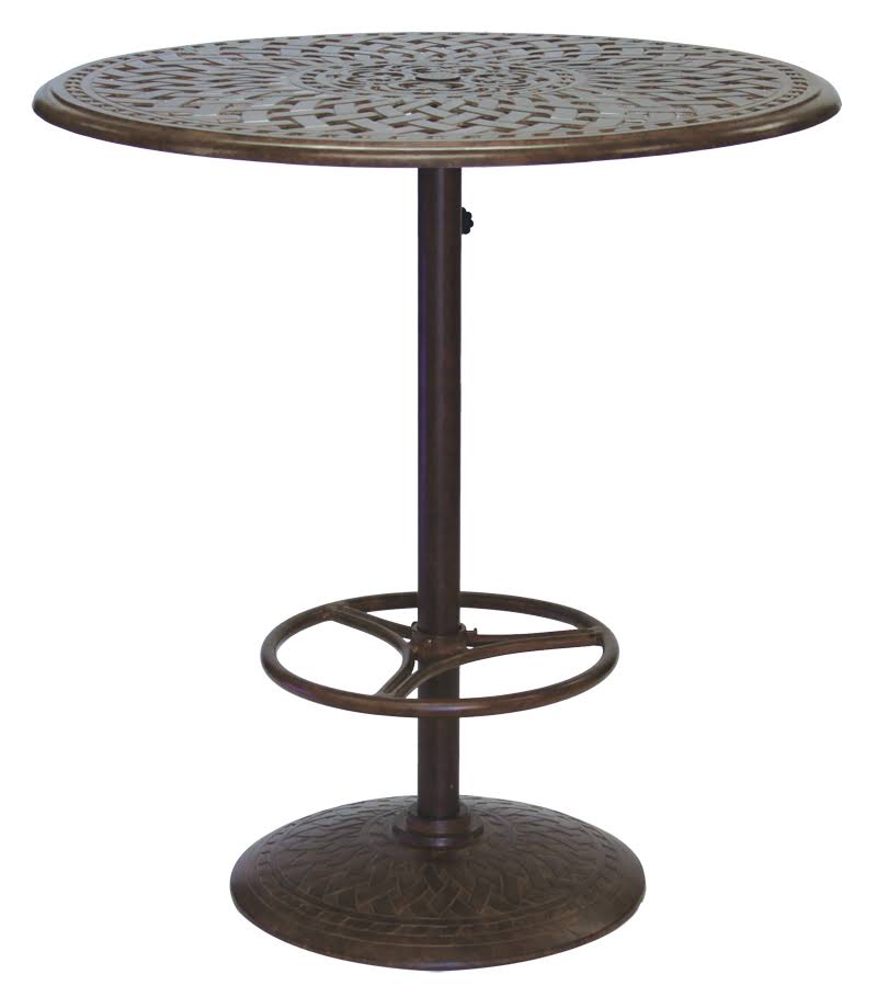 60 Cast Aluminum Round Bar Table H703253
