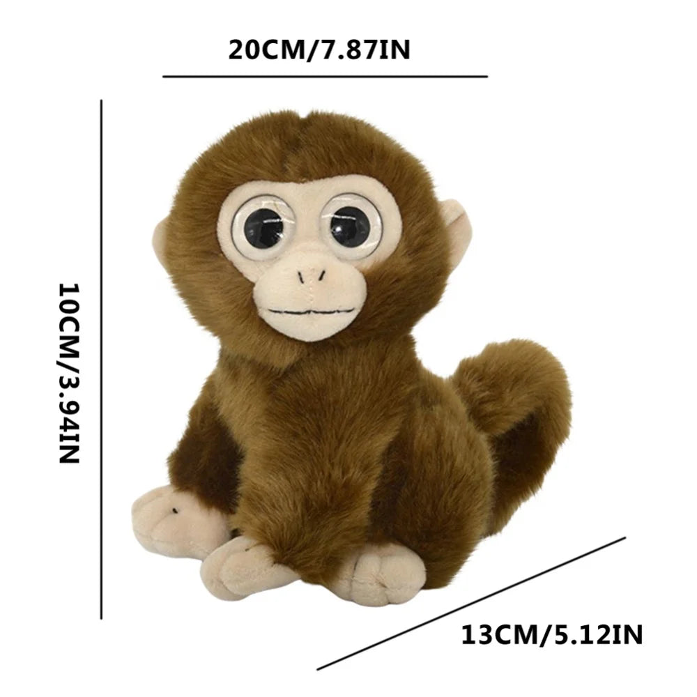 Curly Tails Plush Monkey Stuffed Animal, 8 in N98571