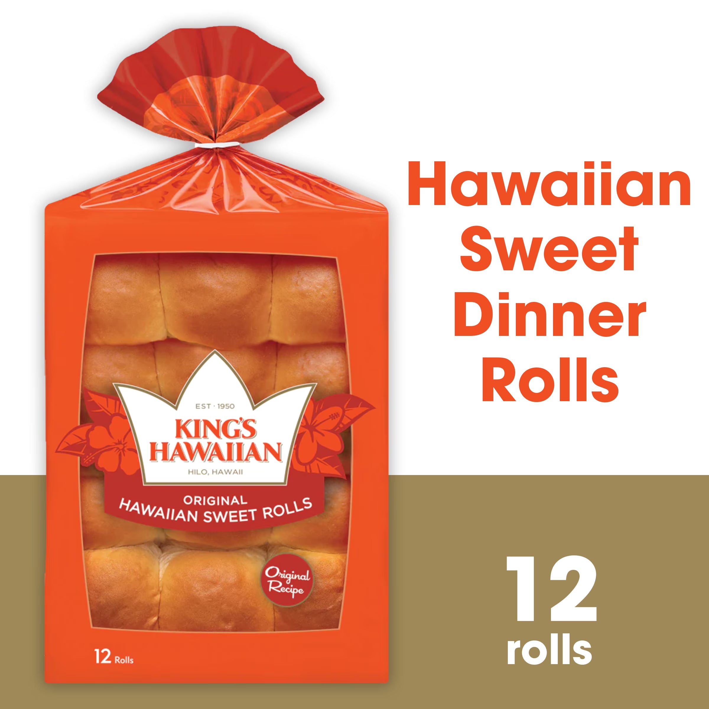 Hawaiian Sweet Dinner Rolls, 12 Count, 12 Oz Q45883