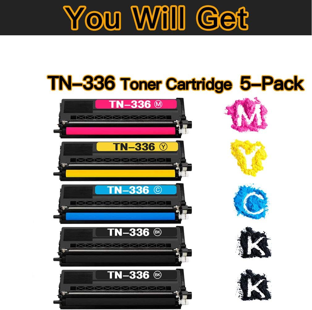 Compatible Toner Cartridges for Brother Printers (2X BK/C/M/Y, 5-Pack) R20121