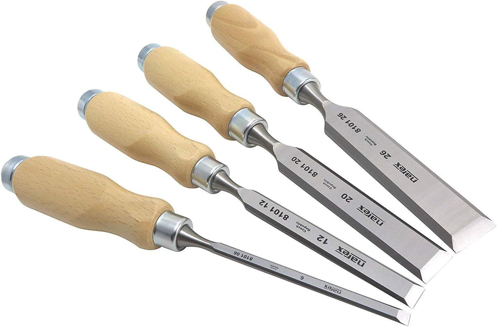 4 pc set 6mm 12mm 20mm 26mm Woodworking Chisels B7849