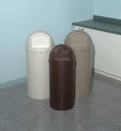 White Round Trash Can W462