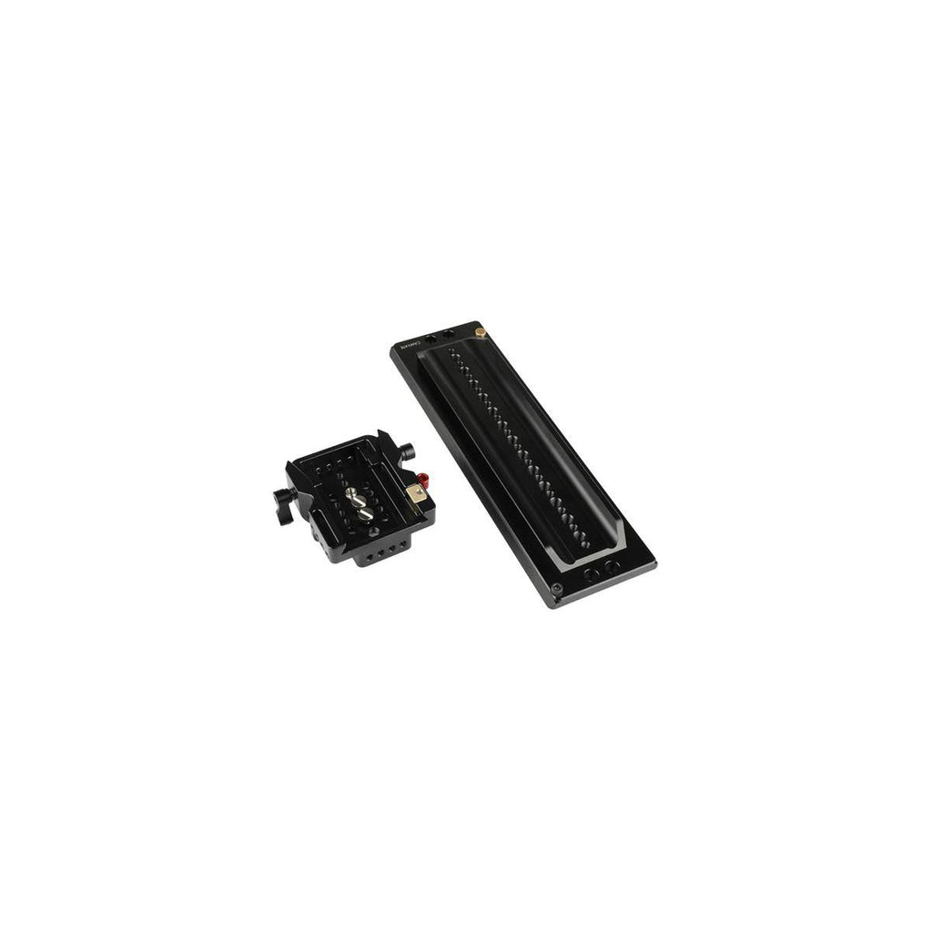 Standard ARRI 12x22 Sliding Dovetail Plate and Quick Release Baseplate with Double Rod Adapter for 15mm Rod System A24169