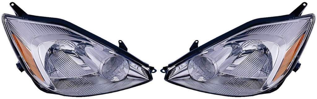 Headlight Assembly Pair for Toyota Sienna 2004 2005 with Bulbs T80967