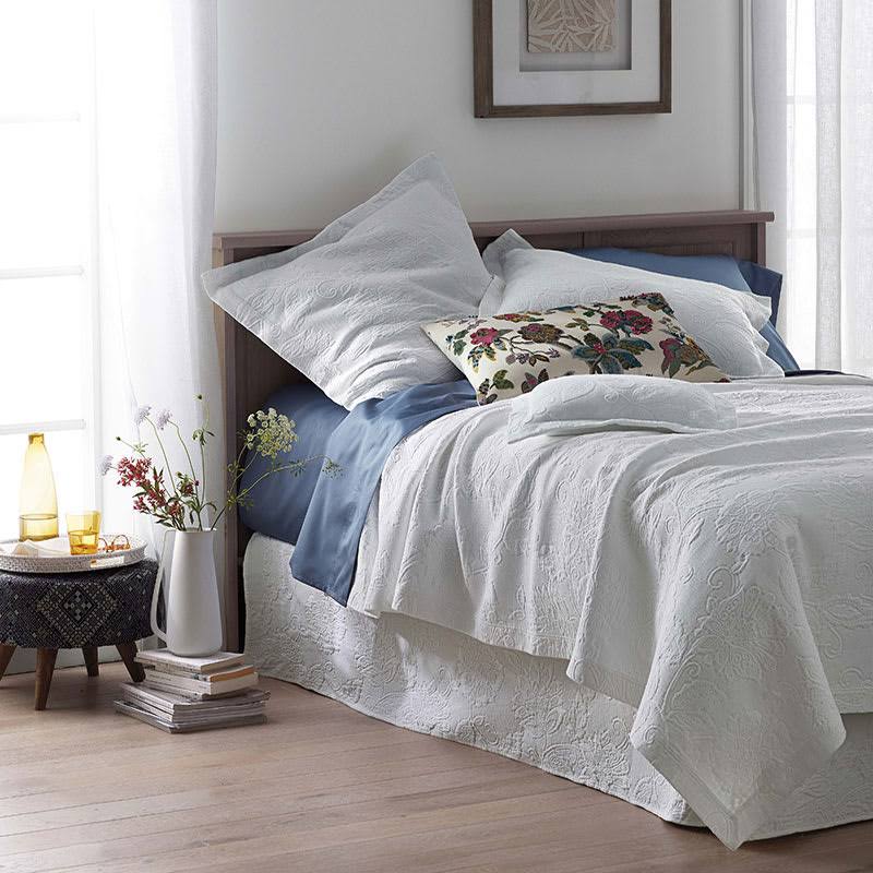 Coral Cotton Matelasse Coverlet Twin J89659