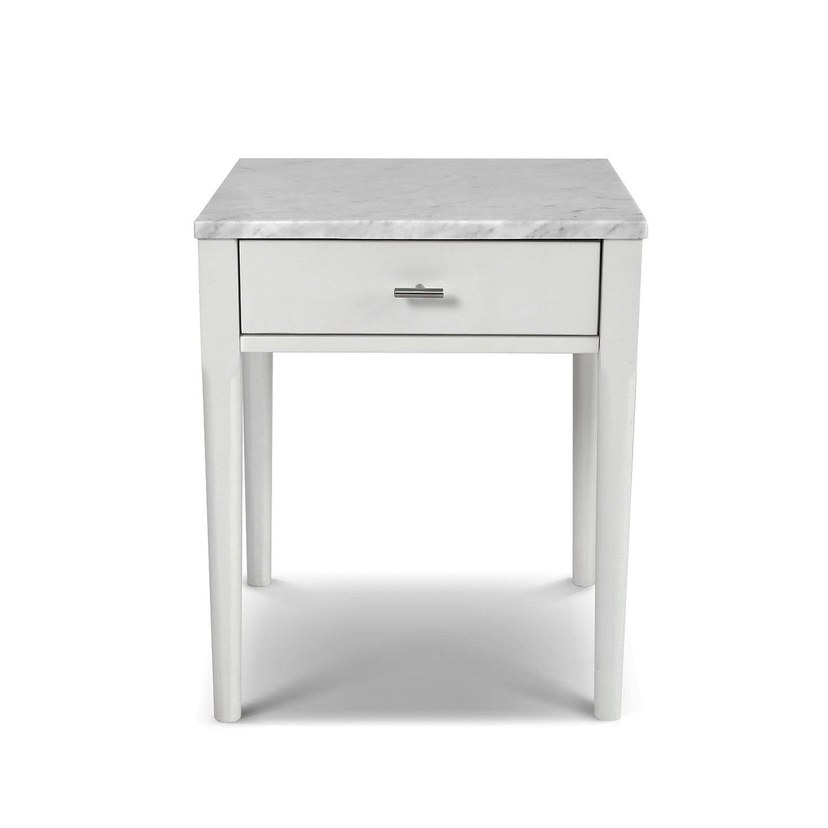18x22 Square White Marble Side Table with Legs P5176