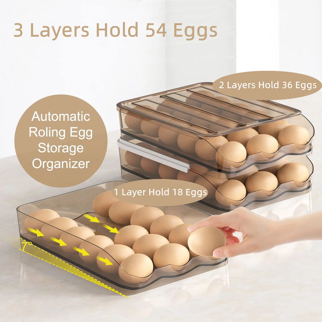 Crystal Gray Plastic Egg Storage Container (3 Layers) C626684