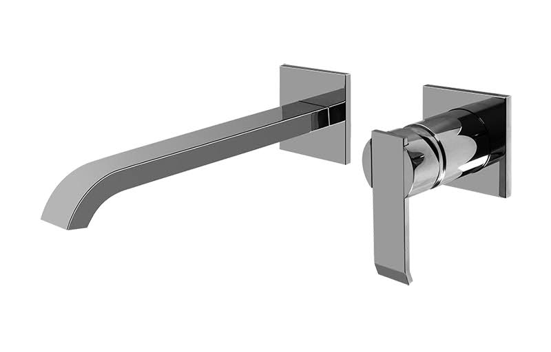 Brushed Nickel Wall-Mounted Lavatory Faucet Trim Only N2600