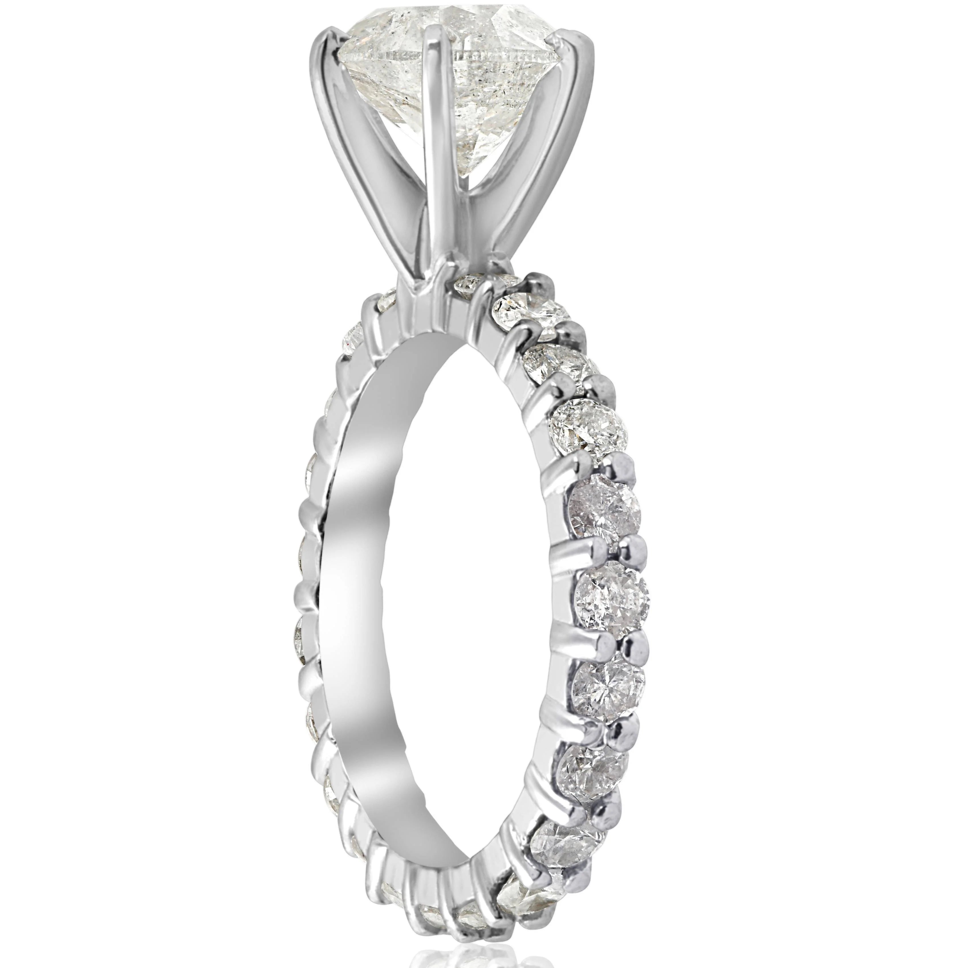 14K White Gold Diamond Eternity Ring Q781