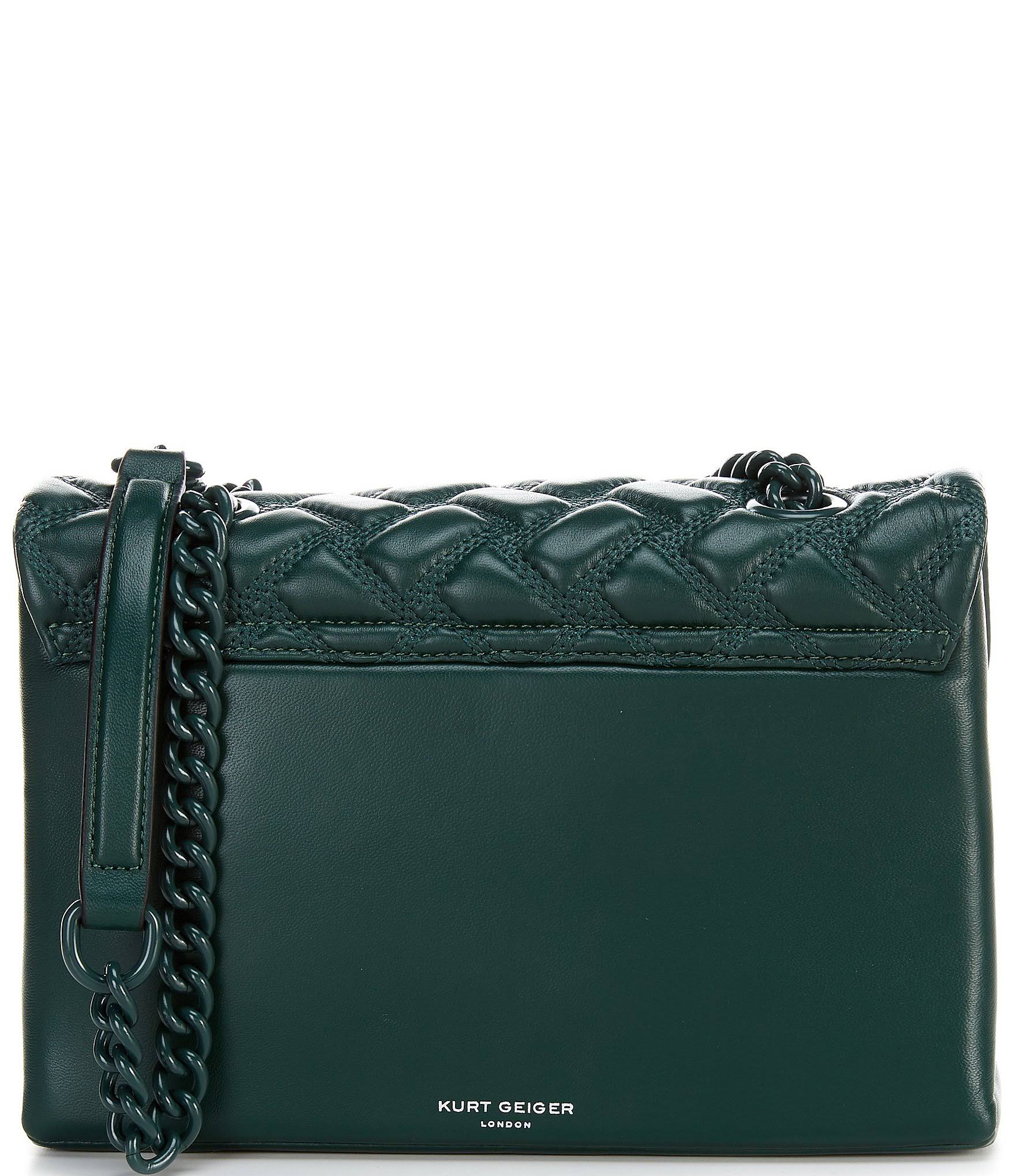 Dark Green Quilted Shoulder Bag U721