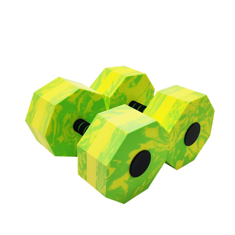 Aquatic Exercise Dumbbell Set of 2 High-Density EVA-Foam Water Weights I1635