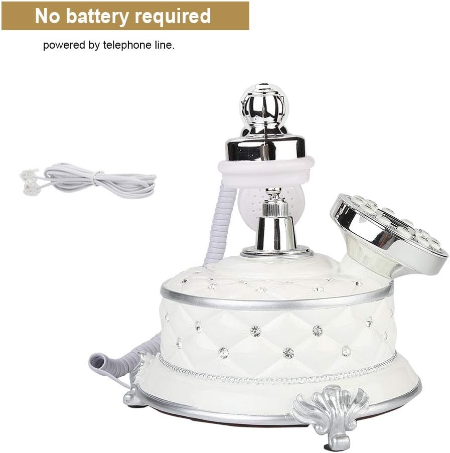 Retro Rotary Dial Antique Landline Phone, LCD Display, Caller ID, Pack of 2 H231435
