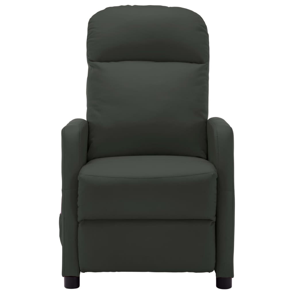 Faux Leather Massage Reclining Chair with Adjustable Footrest and Side Pocket V8946