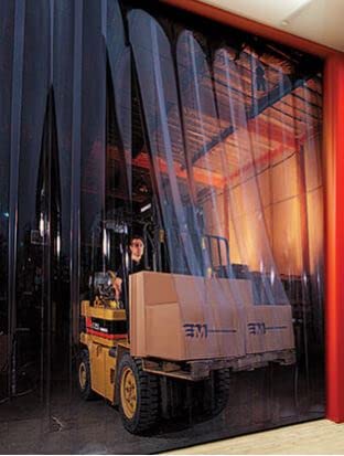 Clear Smooth PVC Strip Door Curtain Kit, 36 in. Width x 80 in. Height, 8 in. Wide x .08 in. Thick, 50% Overlap M69971