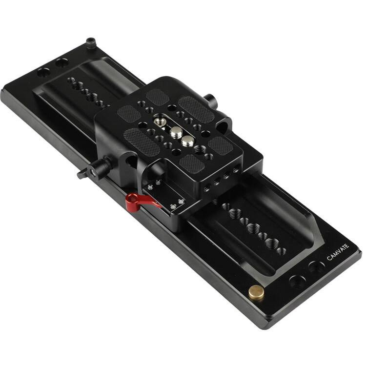 Standard ARRI 12x22 Sliding Dovetail Plate and Quick Release Baseplate with Double Rod Adapter for 15mm Rod System A24169