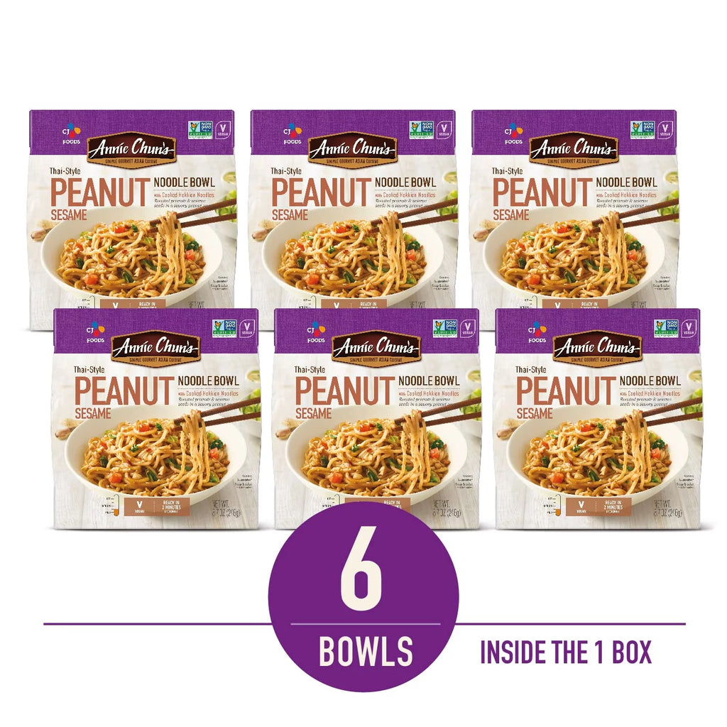 Peanut Sesame Noodle Bowl, Non-Gmo, Vegan, 8.7 Oz (Pack of 6) D317