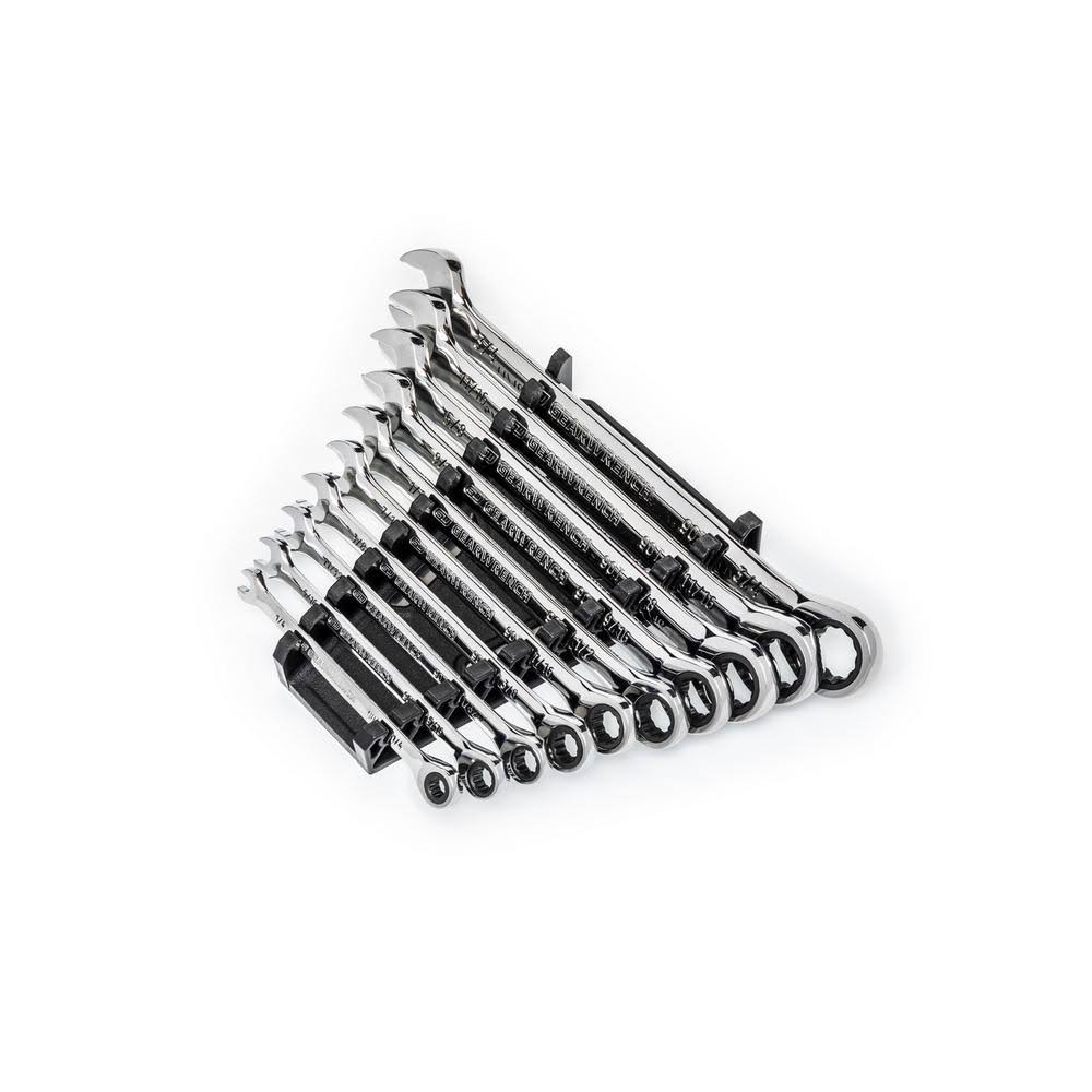 10 pc. 90T 12 Point SAE Combination Ratcheting Wrench Set R854386