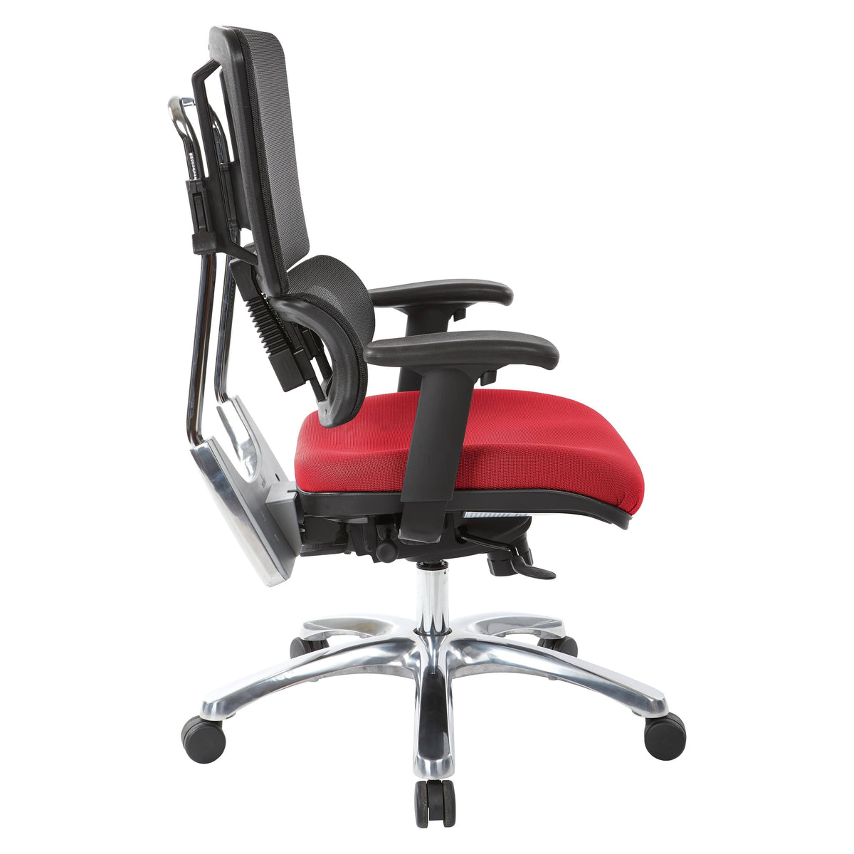 Olive Black Mesh Back Fabric Seat Chrome Base Chair T4525