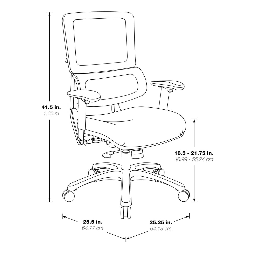 Olive Black Mesh Back Fabric Seat Chrome Base Chair T4525