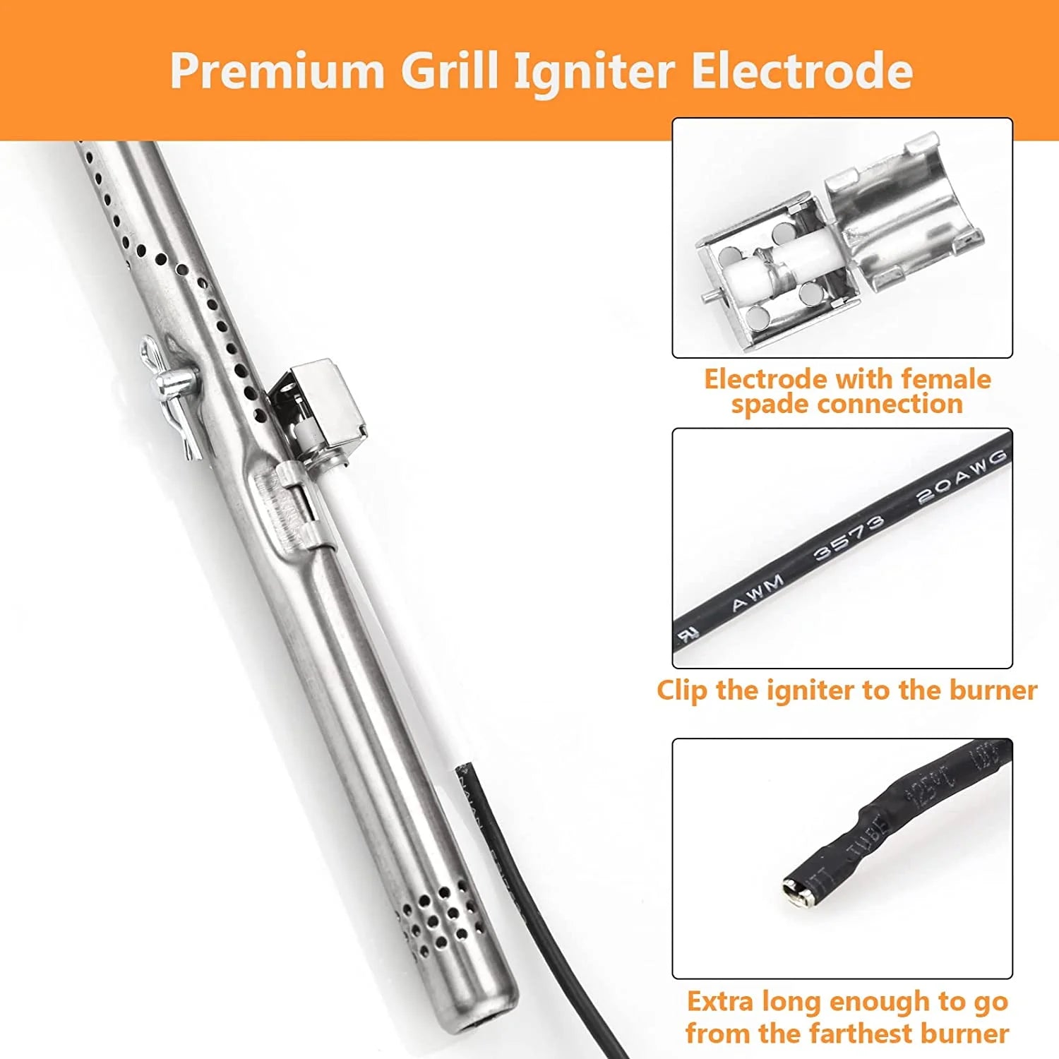 4 Burner Grill Replacement Burner and Heat Plates O3308