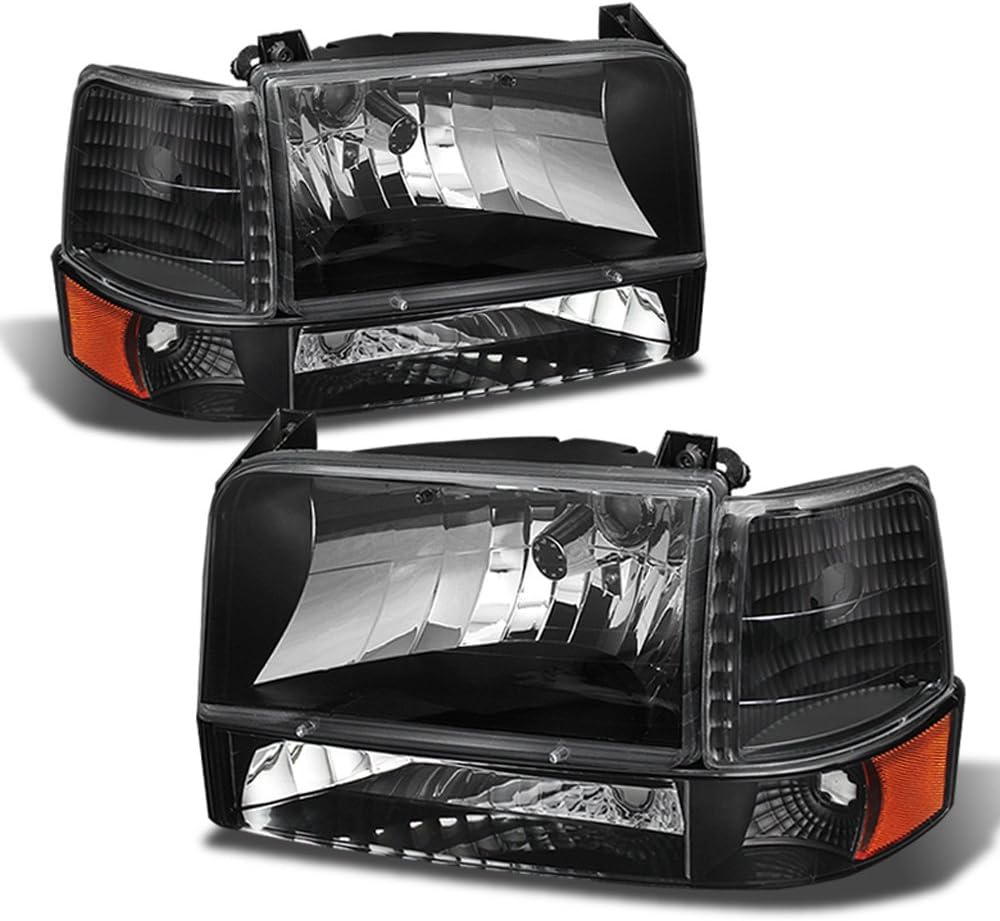 1992-1996 Ford Bronco F150 F250 F350 Headlights Bumper Signal Corner Lamps Pair Z660