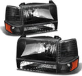 1992-1996 Ford Bronco F150 F250 F350 Headlights Bumper Signal Corner Lamps Pair Z660