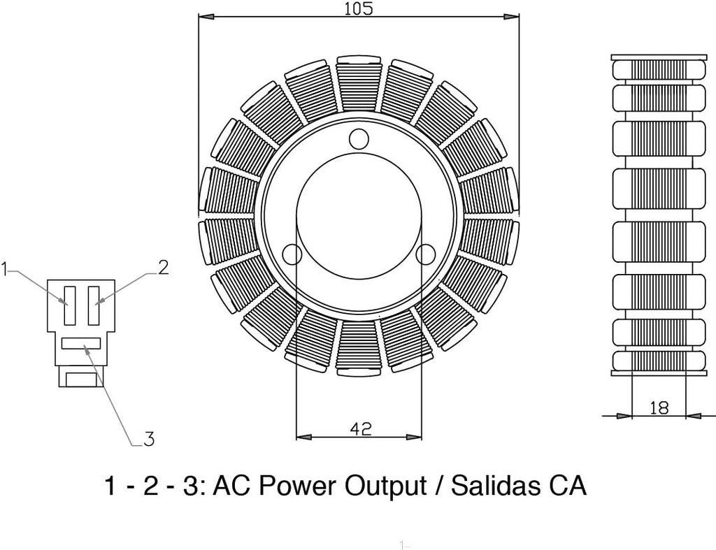 Stator for Yamaha FZ 600 Fazer 2004-2009 V3682