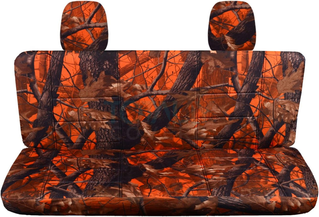 Blue Camouflage Rear 60/40 Split Bench Truck Seat Covers S500