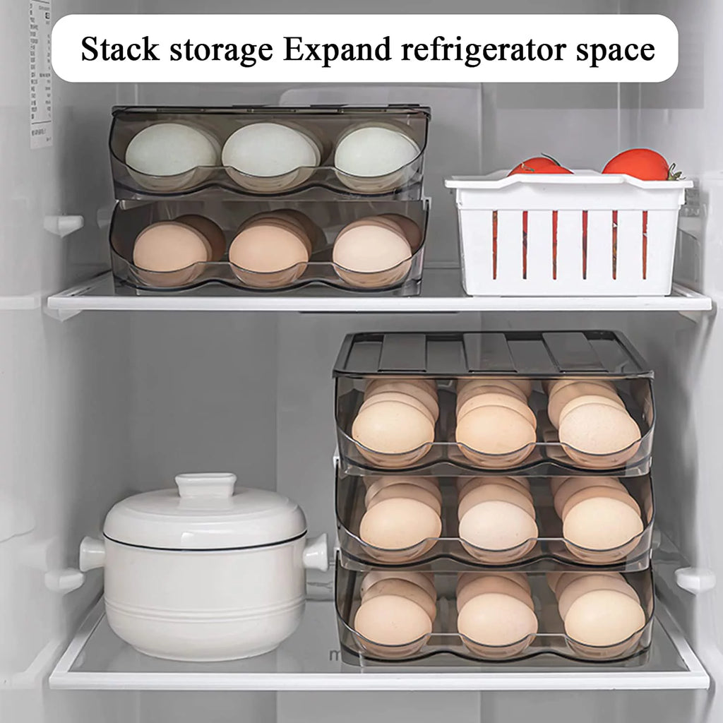 Crystal Gray Plastic Egg Storage Container (3 Layers) C626684