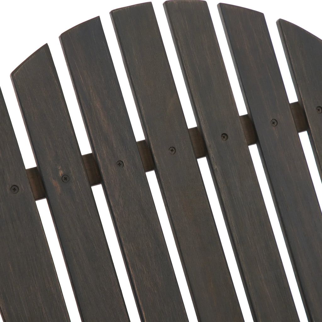 Weathered Gray Wood Foldable Patio Adirondack Chair Q55749