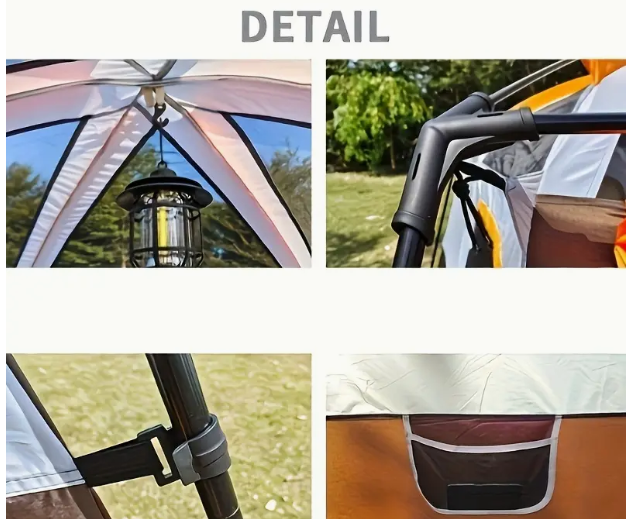Outdoor Multi-person Camping Tent, Two Rooms One Living Room, Portable Family Camping Tent Q744978