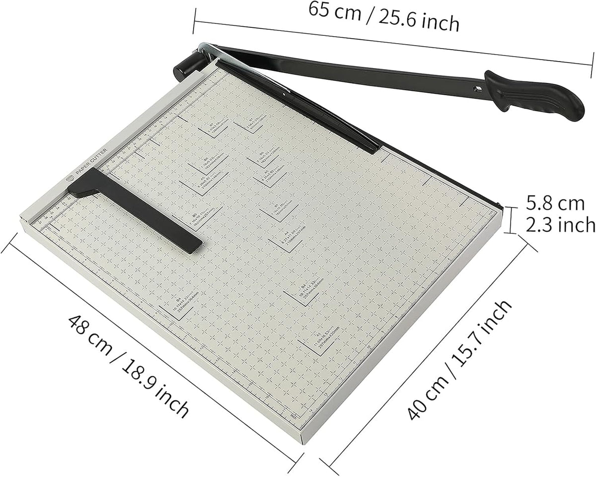 Paper Cutter A3 Guillotine 18” Cutting Length with Guard Rail Safety Blade Lock, 10-Sheet Capacity, Pack of 2 S3051