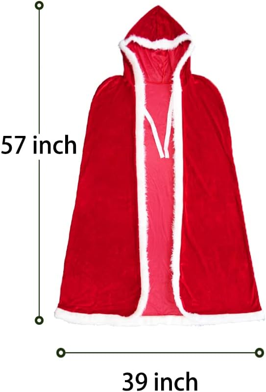 Red Velvet Hooded Cape D8370